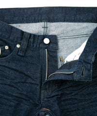 12.5oz オーガニックコットン ストレッチデニム SKINNY JOHN スキニー ワンウォッシュ - INDIGO