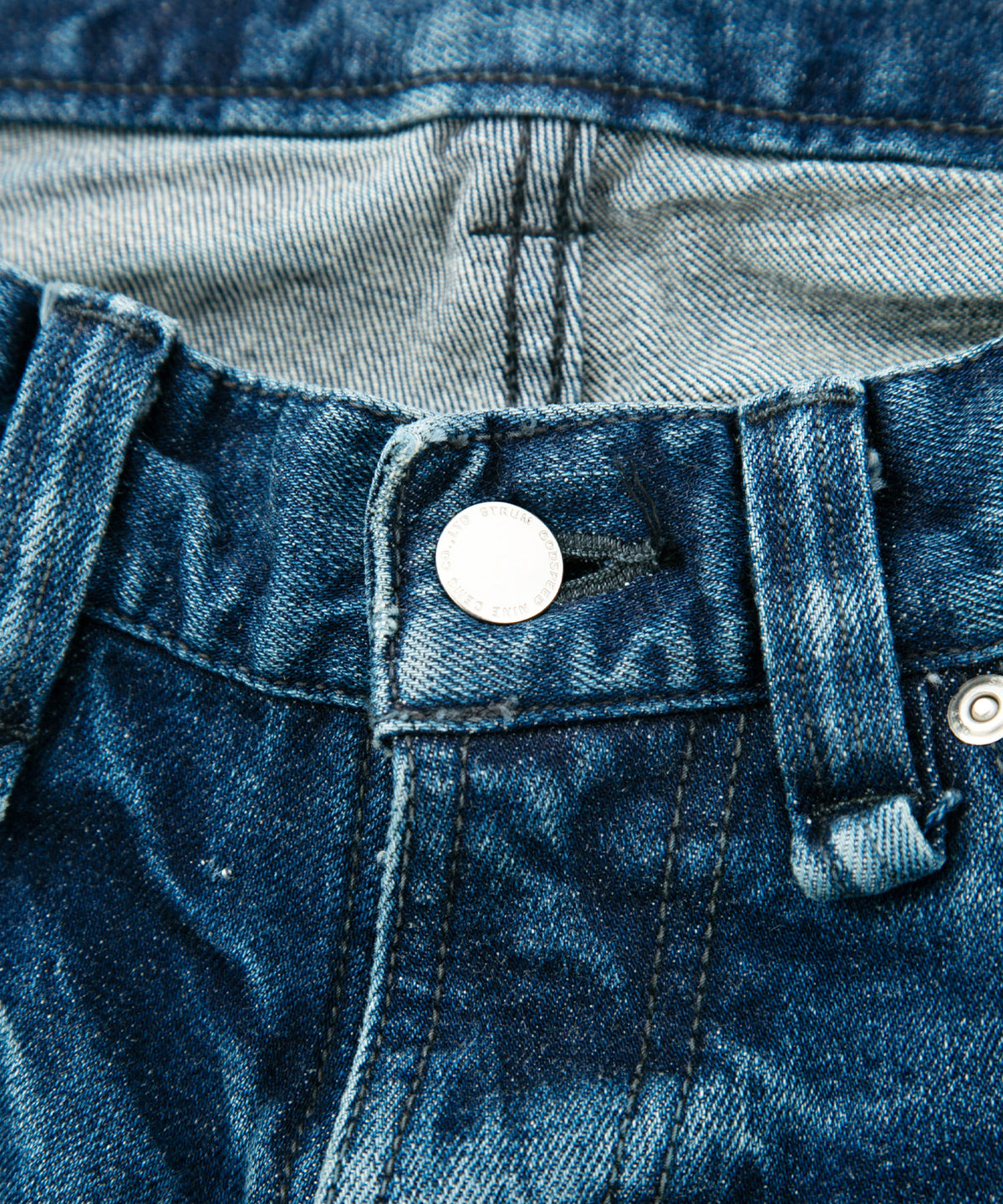 12.5oz オーガニックコットン ストレッチデニム SKINNY JOHN スキニー ユーズド加工 - INDIGO