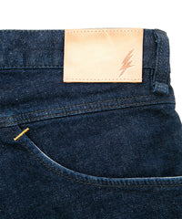 12.5oz オーガニックコットン ストレッチデニム CROPPED JAM クロップド ワンウォッシュ - INDIGO