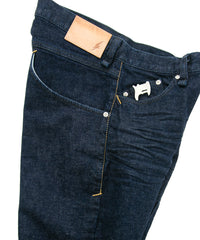 12.5oz オーガニックコットン ストレッチデニム CROPPED JAM クロップド ワンウォッシュ - INDIGO