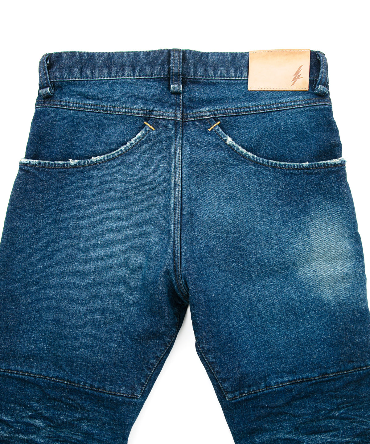 12.5oz オーガニックコットン ストレッチデニム CROPPED JAM クロップド ユースド加工 - INDIGO