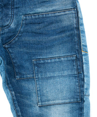 12.5oz オーガニックコットン ストレッチデニム CROPPED JAM クロップド ユーズド & バイカラー加工 - INDIGO