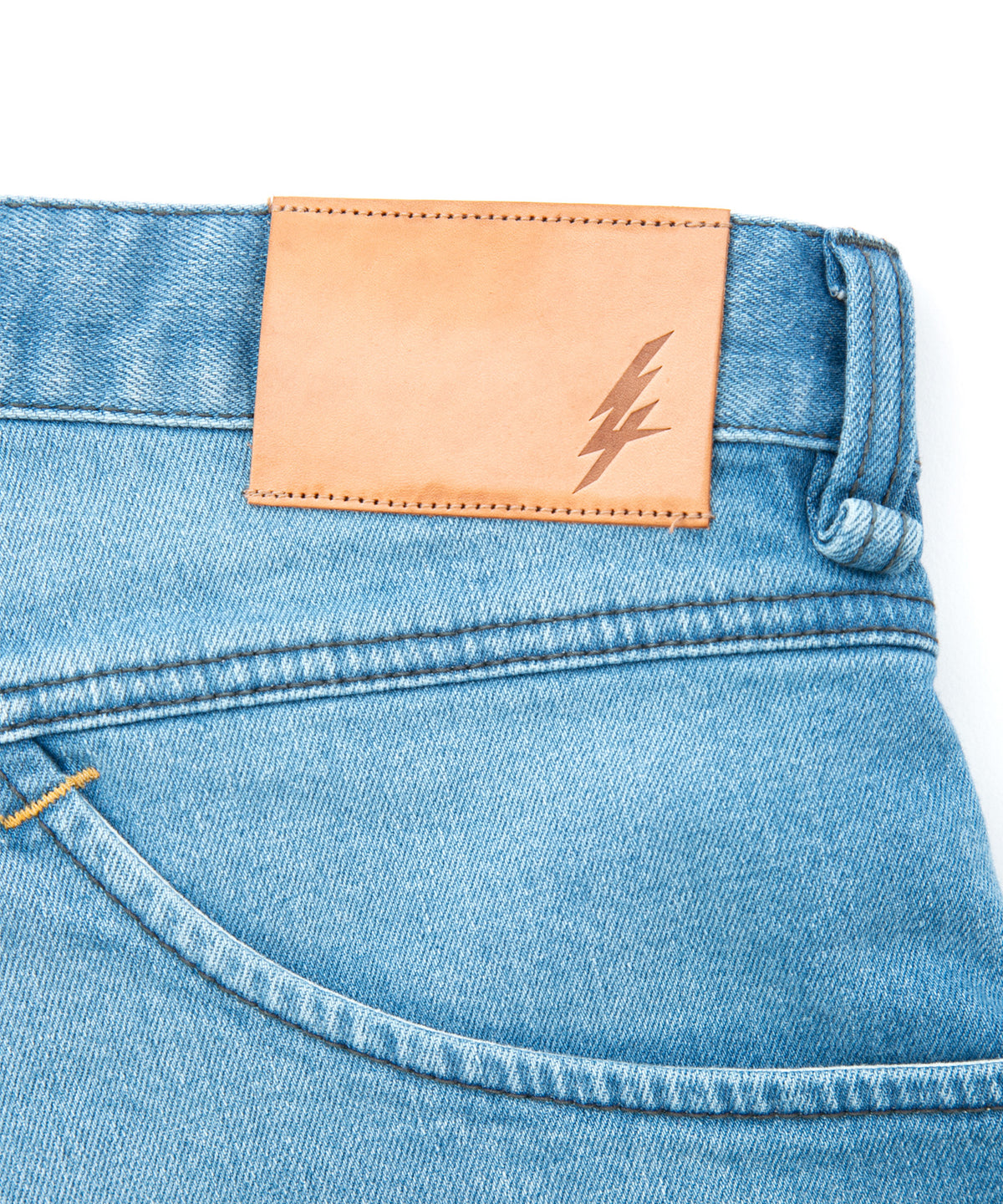 12.5oz オーガニックコットン ストレッチデニム CROPPED JAM クロップド ユーズド & バイカラー加工 - INDIGO