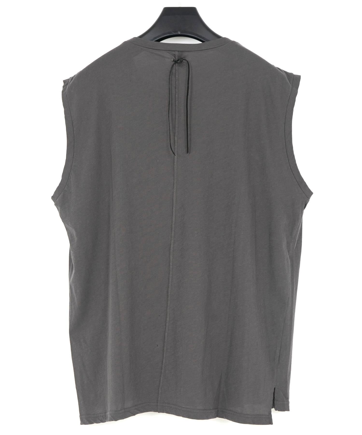 Load image into Gallery viewer, Hard Twist Cotton Over Size Sleeveless Cut&amp;Sewn - GRAY