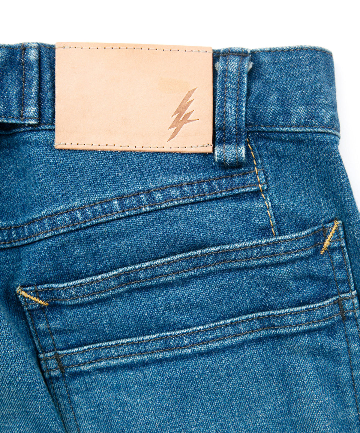 12.5oz オーガニックコットン ストレッチデニム BOXY IGGY ボックスワイドストレート ユーズド加工 - INDIGO