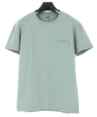 30/-ナチュラルソフト天竺 クルーネック Tシャツ - BLUE GRAY