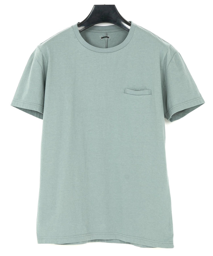 30/-ナチュラルソフト天竺 クルーネック Tシャツ - BLUE GRAY