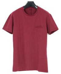 Natural Soft Cotton Crew Neck T-shirt - WINE