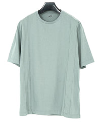 Natural Soft Cotton Oversize Crew Neck T-shirt - BLUE GRAY