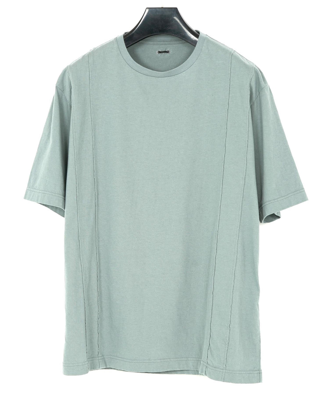 Natural Soft Cotton Oversize Crew Neck T-shirt - BLUE GRAY