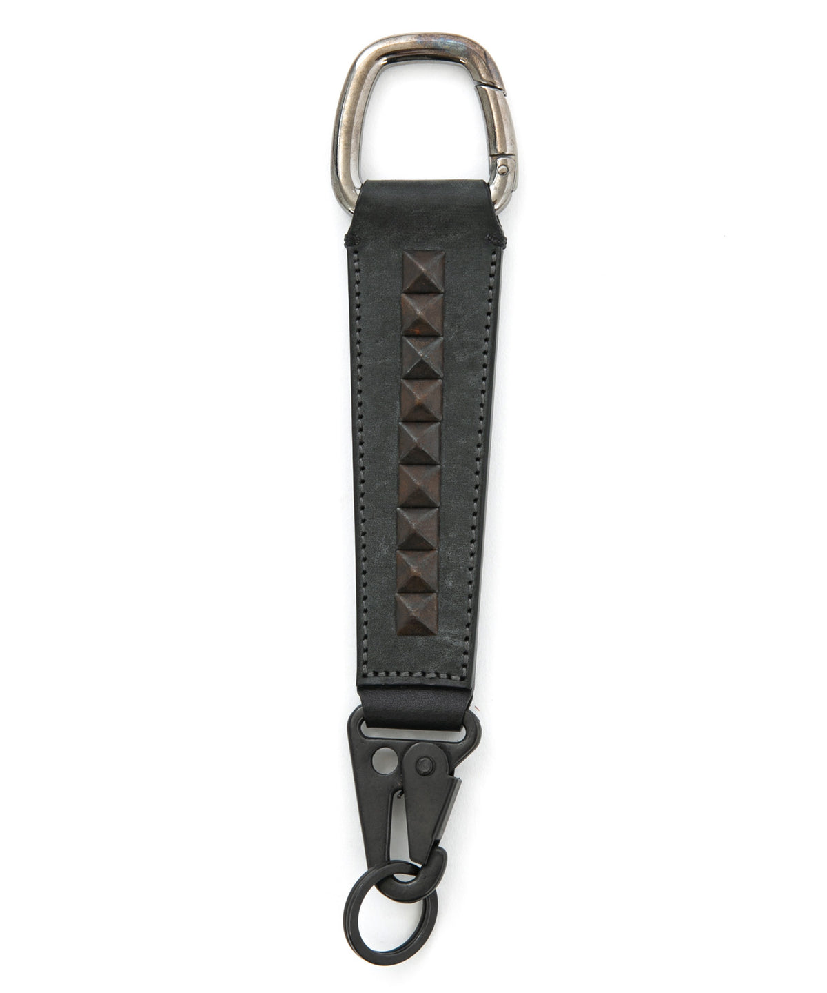 [Session] Italian Shoulder Studded Keychain / Gray