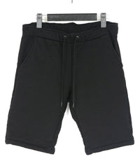Tight Tension Heavy Weight Cotton Pile Fleece Shorts - BLACK