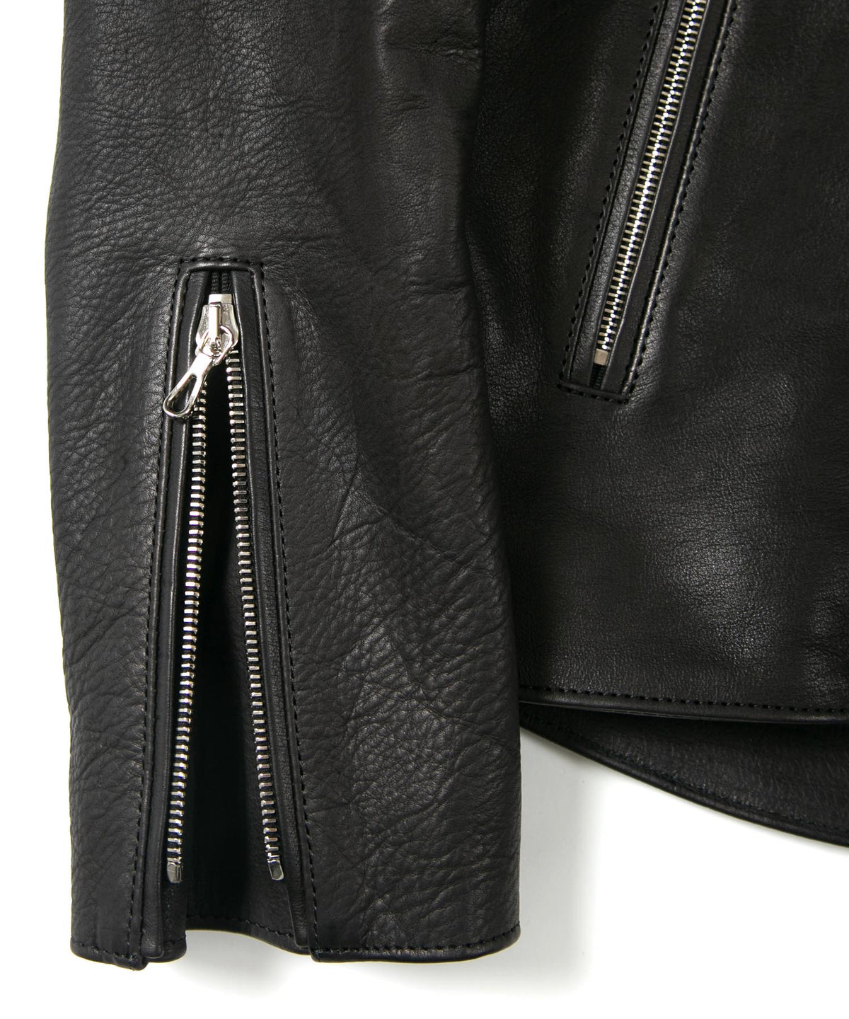 Japan Calf skin "JAY" Semi Single Riders / BLACK