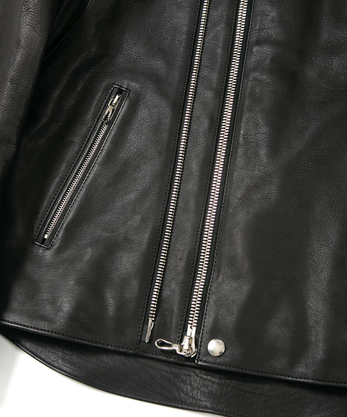 Japan Calf skin "JAY" Semi Single Riders / BLACK