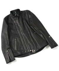 Japan Calf skin "JAY" Semi Single Riders / BLACK