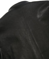 画像をギャラリービューアに読み込む, ジャパンオイルカーフ JAY セミシングルライダースジャケット - BLACK
