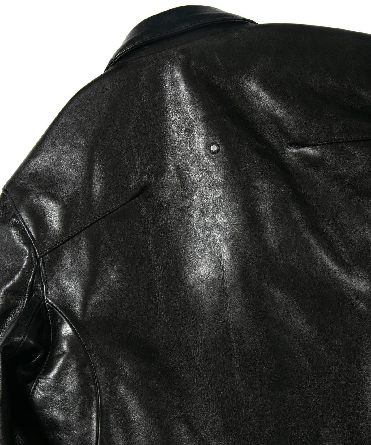 STRUM × DeeTA フルタンニン ホースハイド ヴィンテージワックス VINCENTS DeeTA EDITION シングルライダースジャケット - BLACK