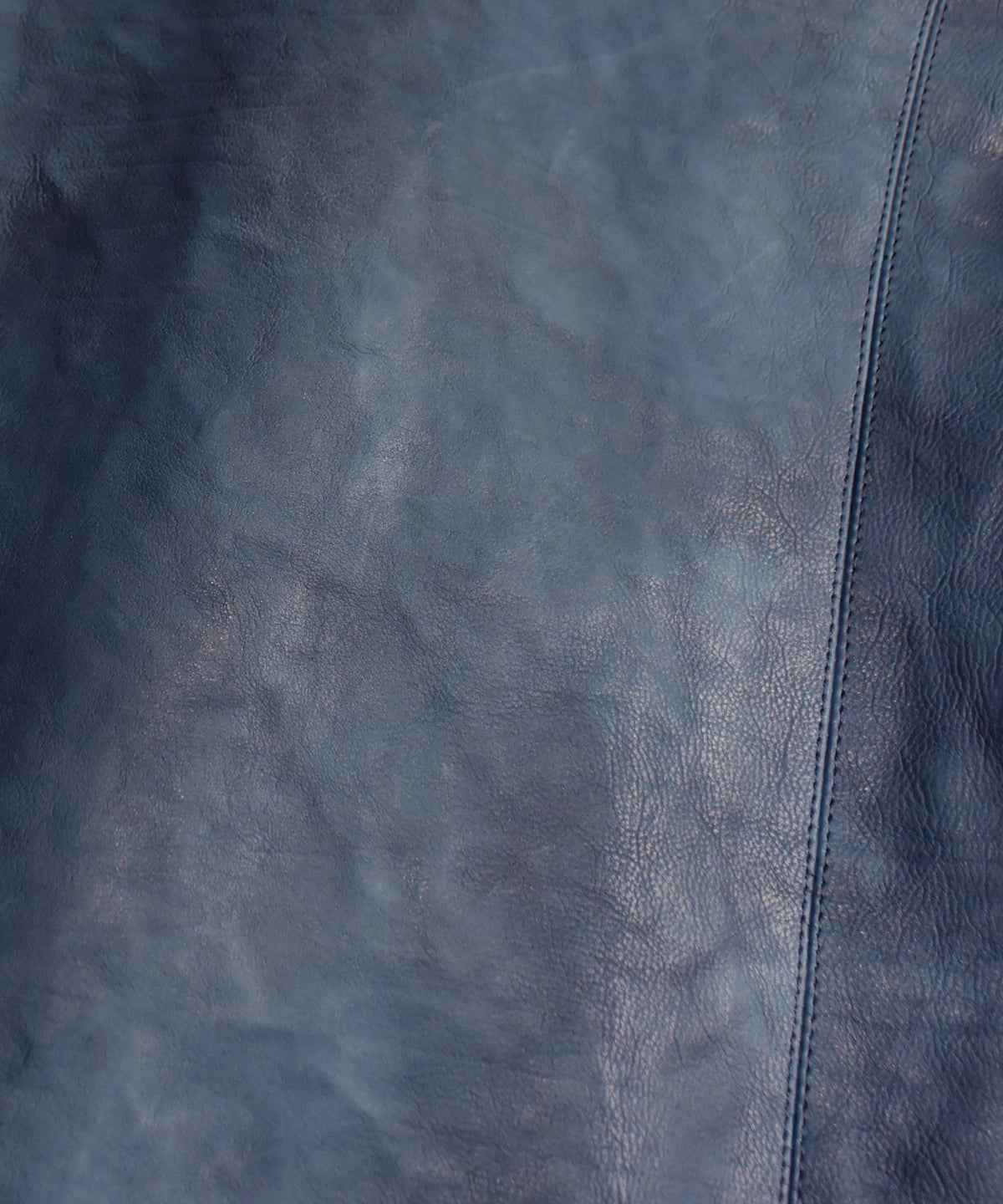 フルタンニン鞣し ジャパンカーフスキン Burning dyed - 燃焼製品染め HI-FLYER ダブルライダースジャケット - BLUE