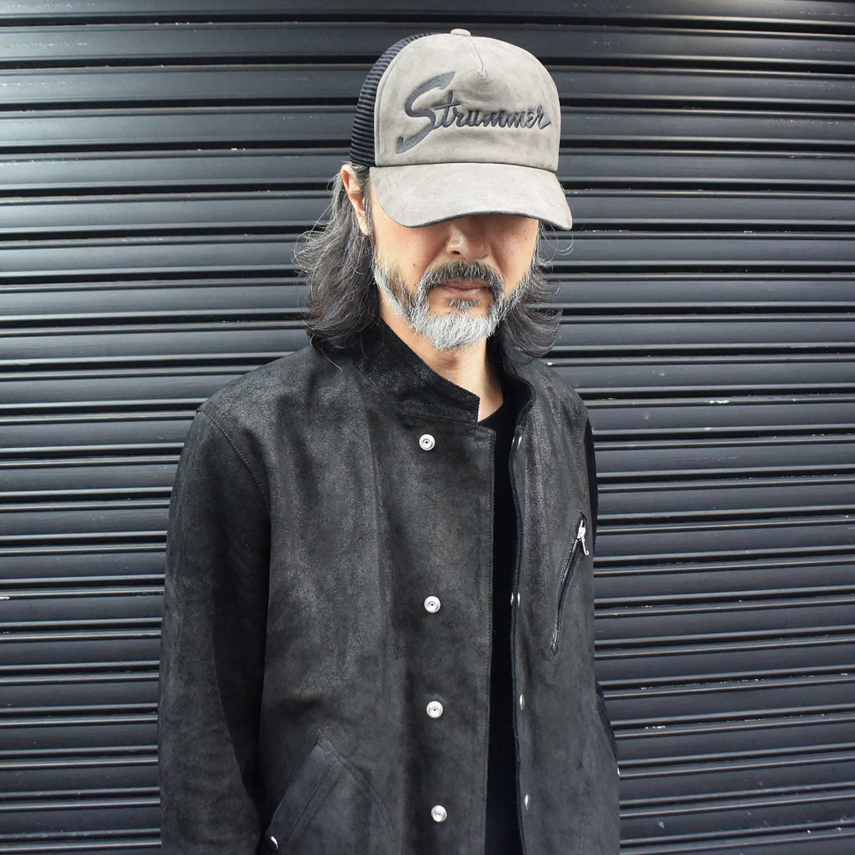 Strummer Leather Cap / GRAY