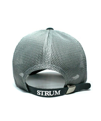 LEATHER MESH CAP - BLACK×GRAY