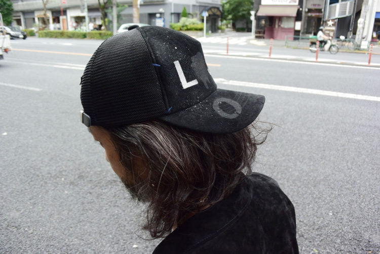 STRUM デザイナーカスタムメイド ゴートスエード レザーメッシュキャップ "LOST" Ver.1