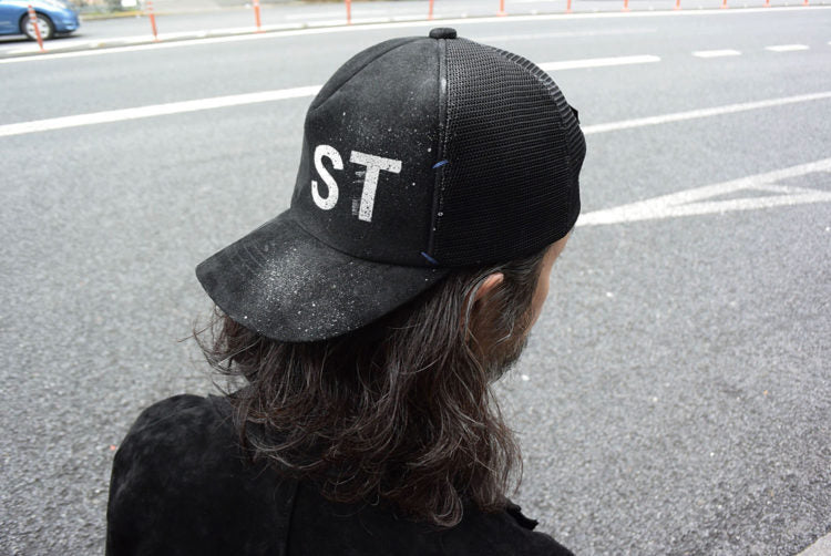 STRUM デザイナーカスタムメイド ゴートスエード レザーメッシュキャップ "LOST" Ver.1