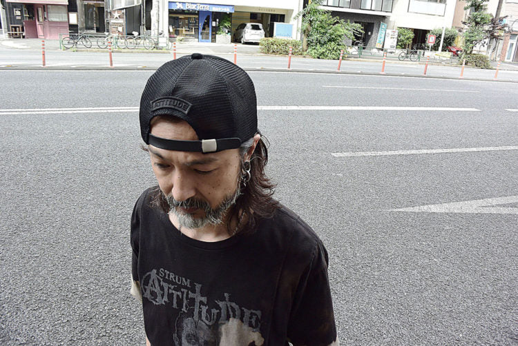 STRUM デザイナーカスタムメイド ゴートスエード レザーメッシュキャップ "LOST" Ver.2