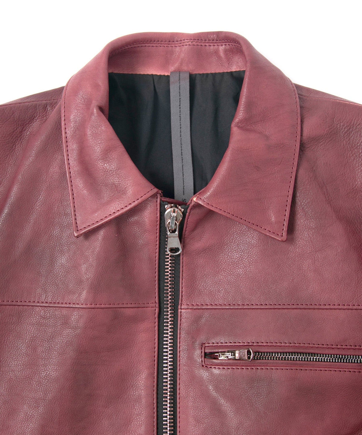 フルタンニン鞣し ジャパンカーフスキン Burning dyed - 燃焼製品染め FEVER シングルライダースジャケット - BURGUNDY