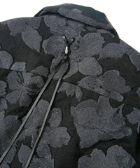 3D Printed Polyester Twill Open-necked half-Sleeve Shirts / BLACK