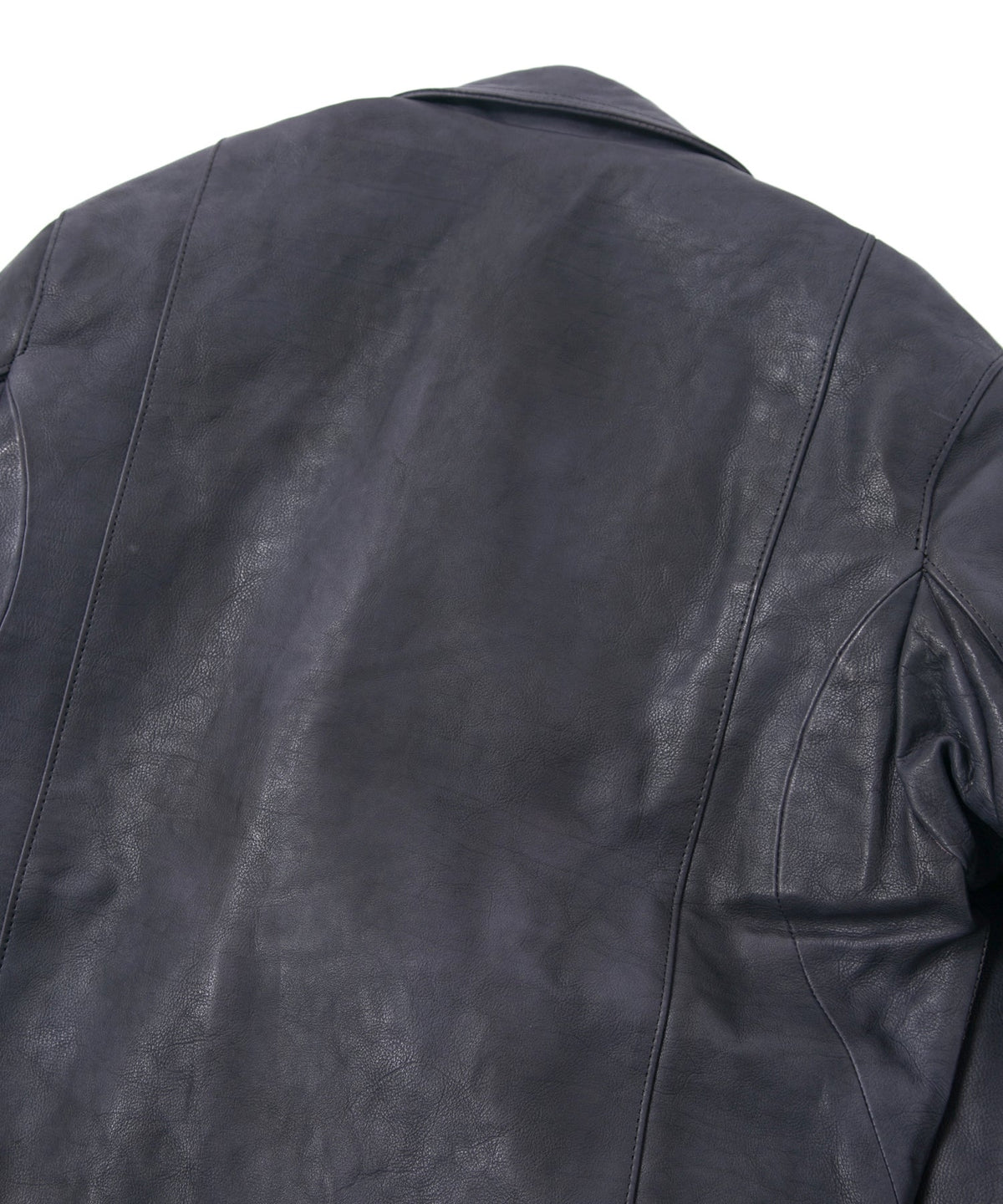 Japan Vegetable Full tanning Calf skin Garment Burning Dyed "SPEEDER" Double Riders - STONE PURPLE