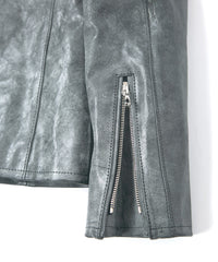 Waxed Pit Vegetable Full Tanned Shrank Horse hide Single Riders - WHITE