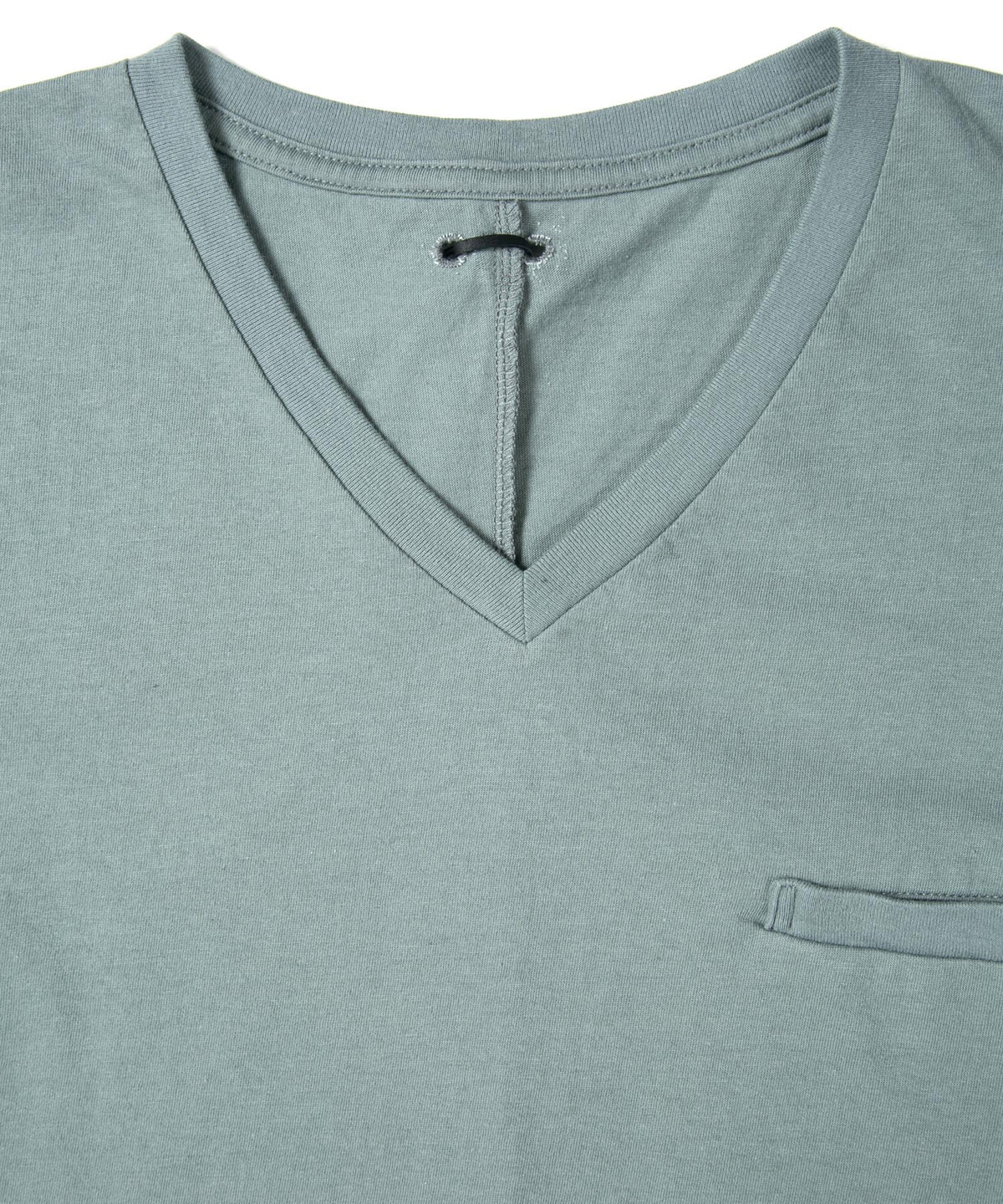 Natural Soft Cotton V neck T-shirt - BLUE GRAY