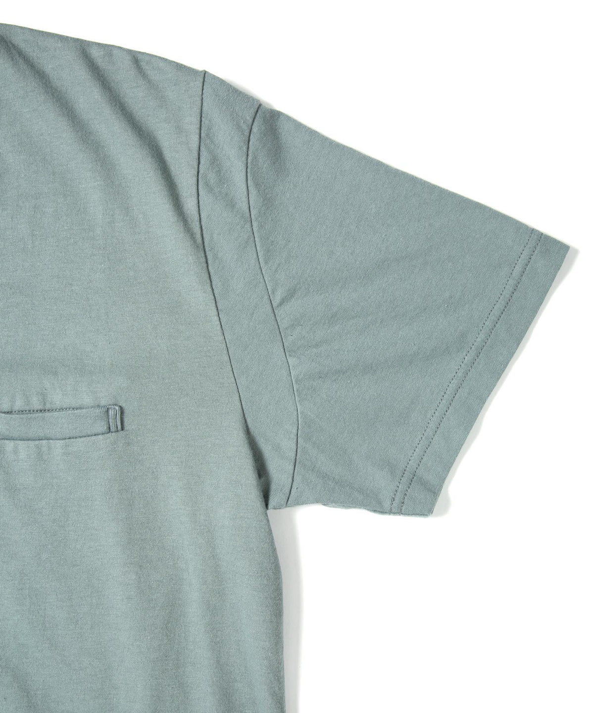 Natural Soft Cotton V neck T-shirt - BLUE GRAY