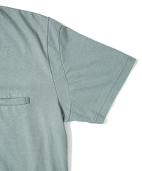 Natural Soft Cotton V neck T-shirt - BLUE GRAY