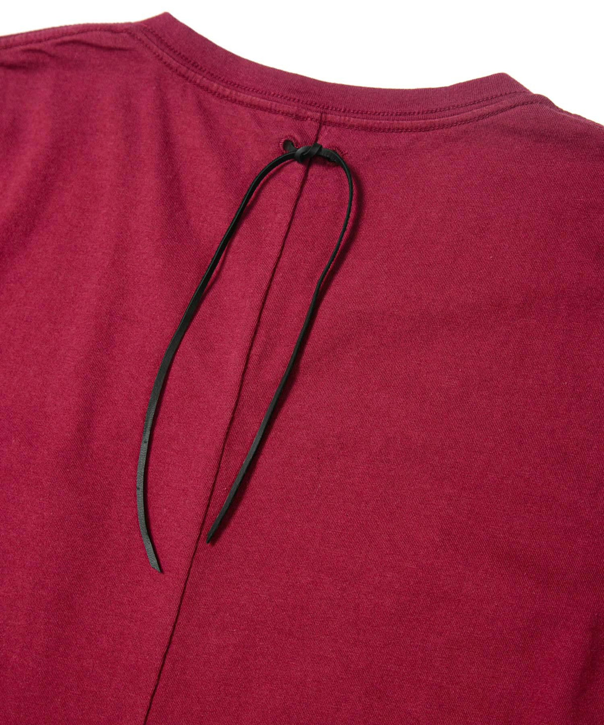 30/-ナチュラルソフト天竺 Vネック Tシャツ - WINE