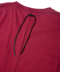 30/-ナチュラルソフト天竺 Vネック Tシャツ - WINE