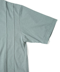 Natural Soft Cotton Oversize Crew Neck T-shirt - BLUE GRAY