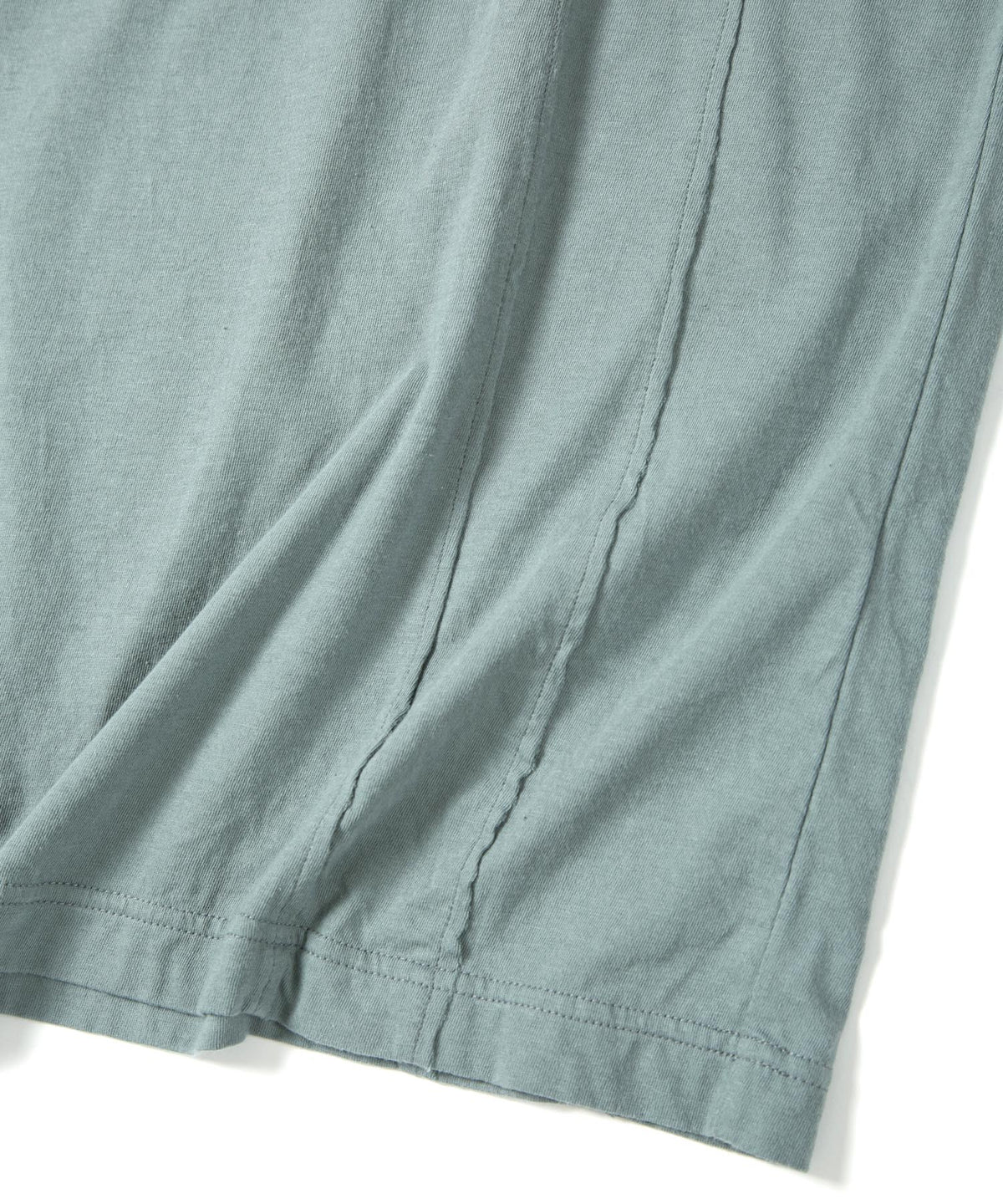 Natural Soft Cotton Oversize Crew Neck T-shirt - BLUE GRAY