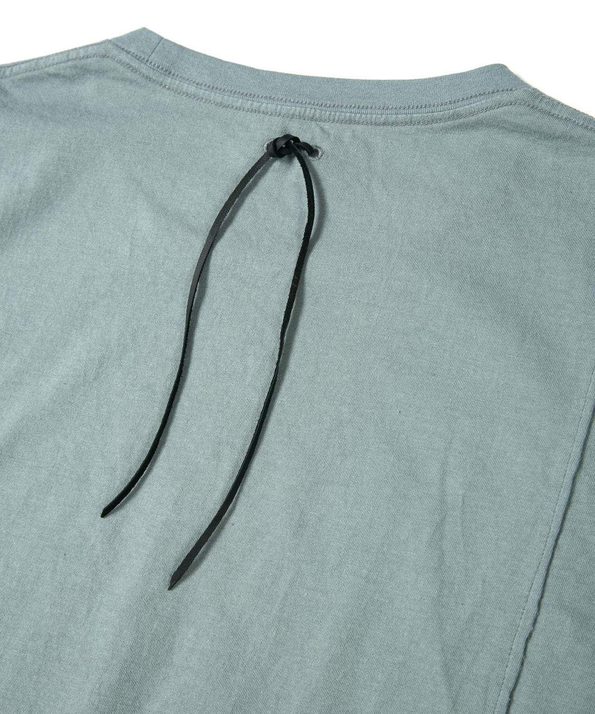 Natural Soft Cotton Oversize Crew Neck T-shirt - BLUE GRAY