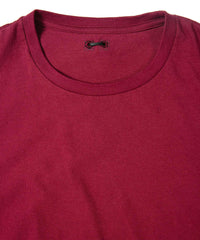 Natural Soft Cotton Oversize Crew Neck T-shirt - WINE
