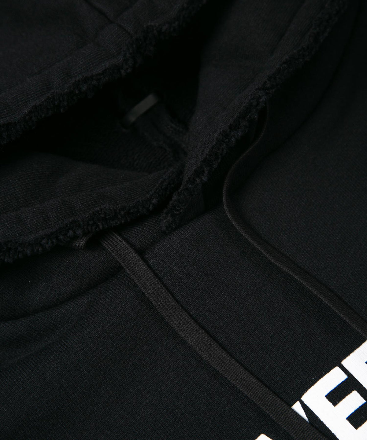 Tight Tension Heavy Weight Cotton Pile Fleece Sleeveless Hoodie - BLACK