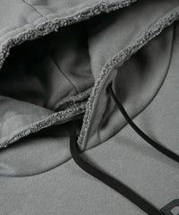 Tight Tension Heavy Weight Cotton Pile Fleece Sleeveless Hoodie - GRAY