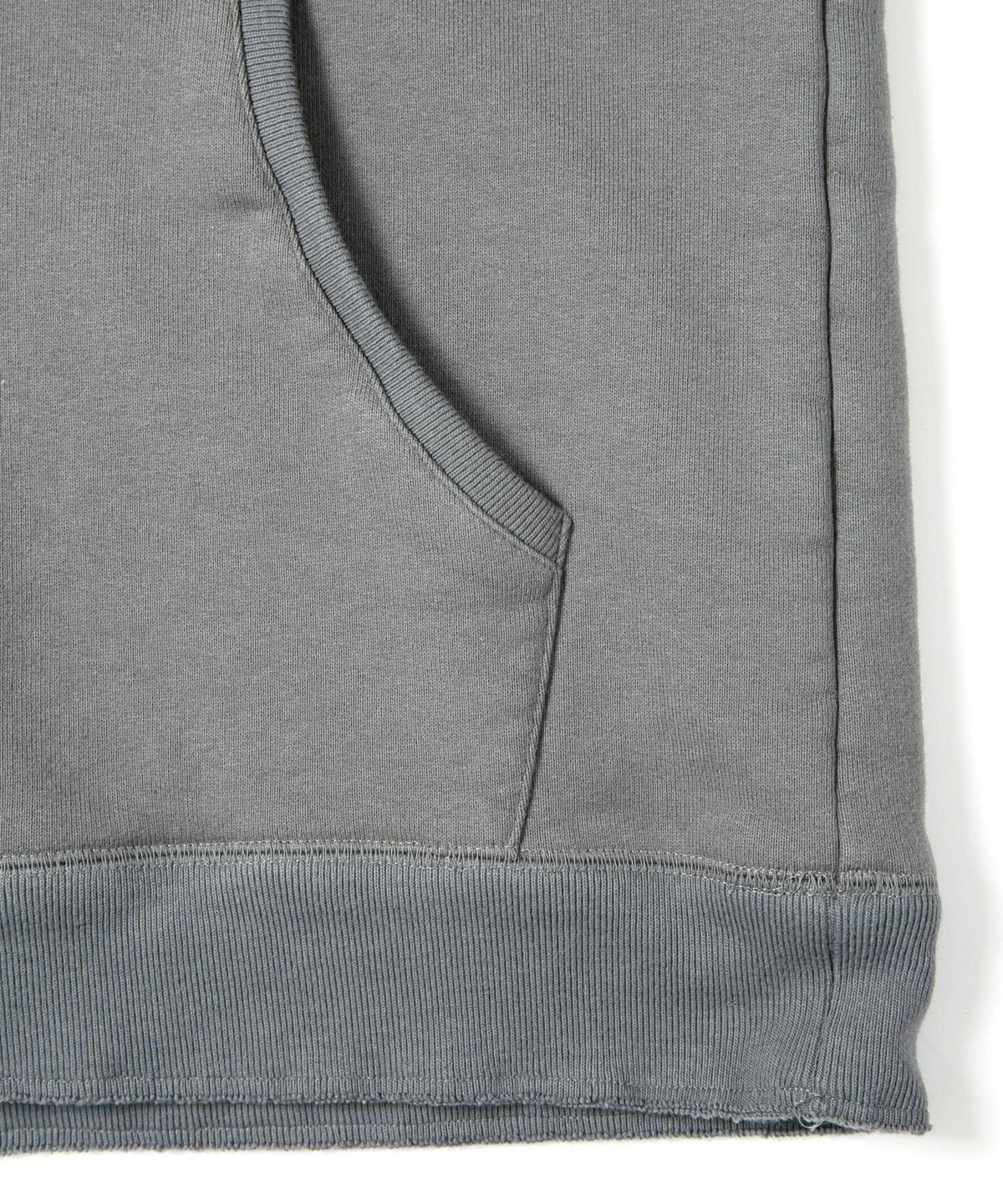 Tight Tension Heavy Weight Cotton Pile Fleece Sleeveless Hoodie - GRAY