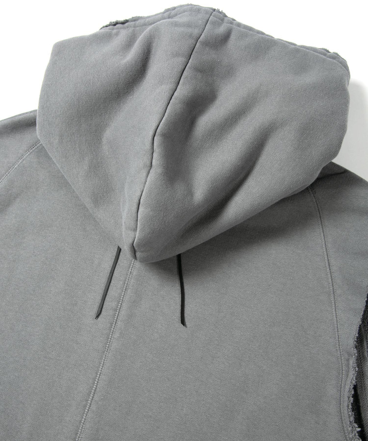 Tight Tension Heavy Weight Cotton Pile Fleece Sleeveless Hoodie - GRAY