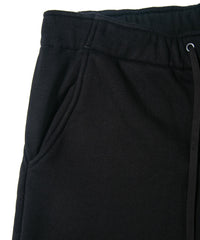 Tight Tension Heavy Weight Cotton Pile Fleece Shorts - BLACK