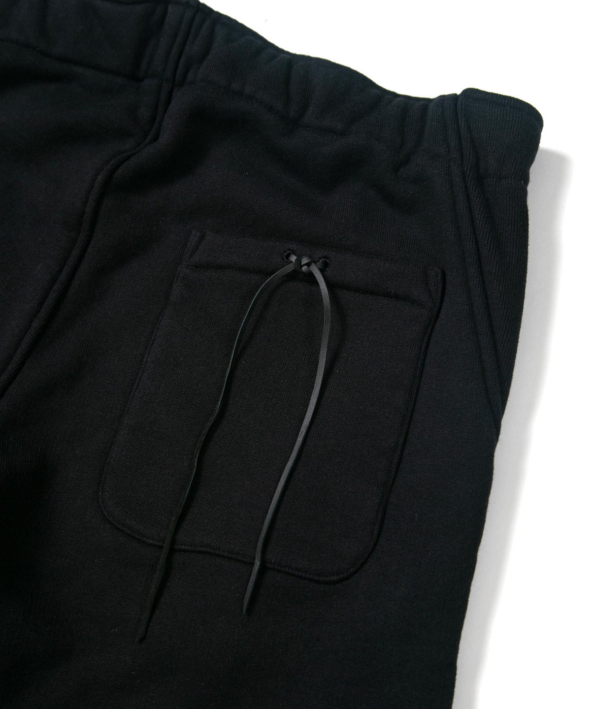Tight Tension Heavy Weight Cotton Pile Fleece Shorts - BLACK