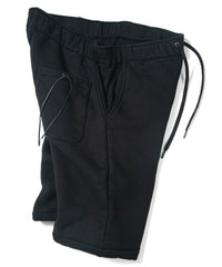 Tight Tension Heavy Weight Cotton Pile Fleece Shorts - BLACK