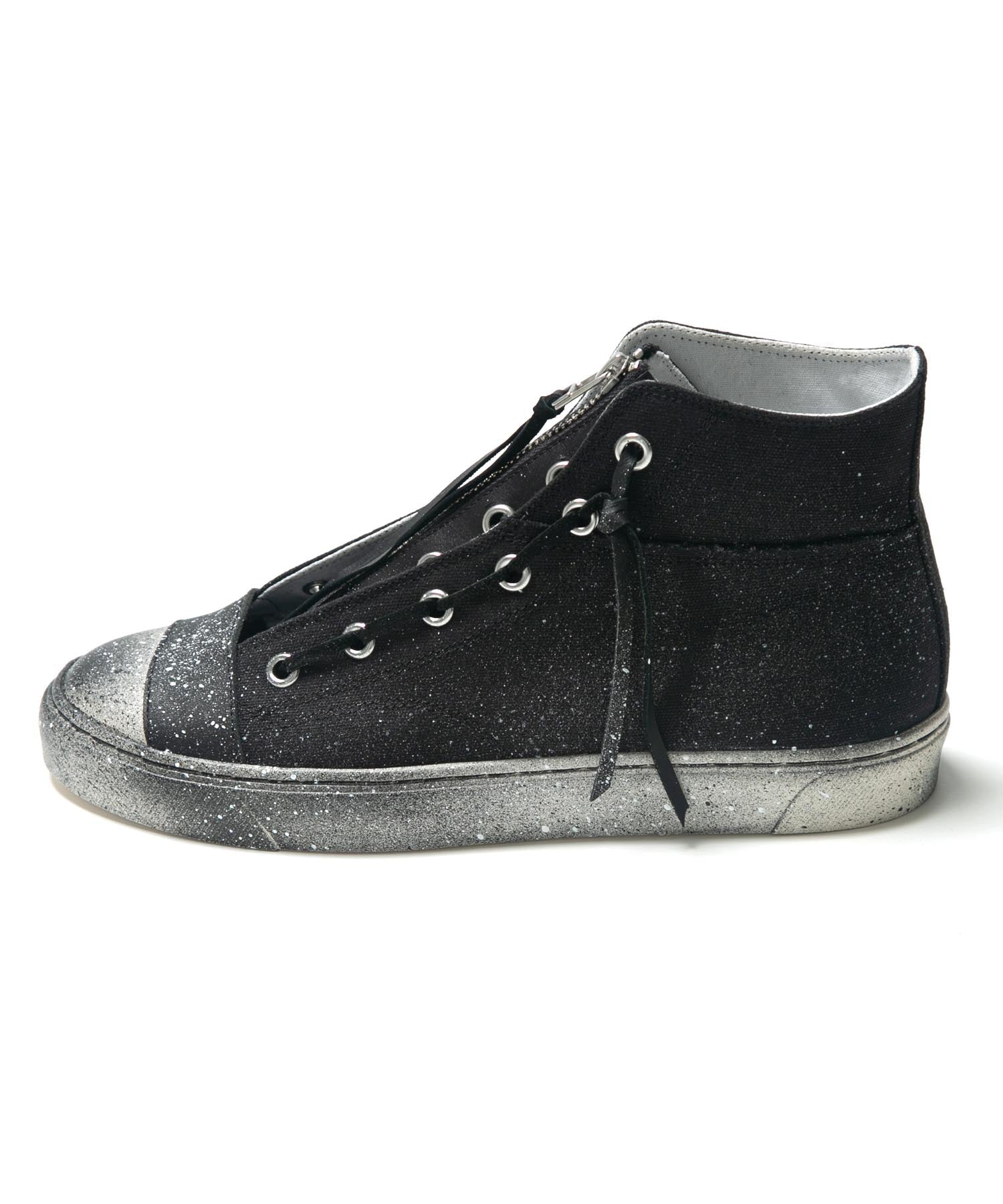 Load image into Gallery viewer, Leather Zip Tan Sneaker / BLACK