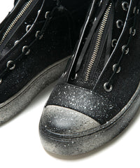 レザージップタン スニーカー BLACK REVOLT 2 / BLACK