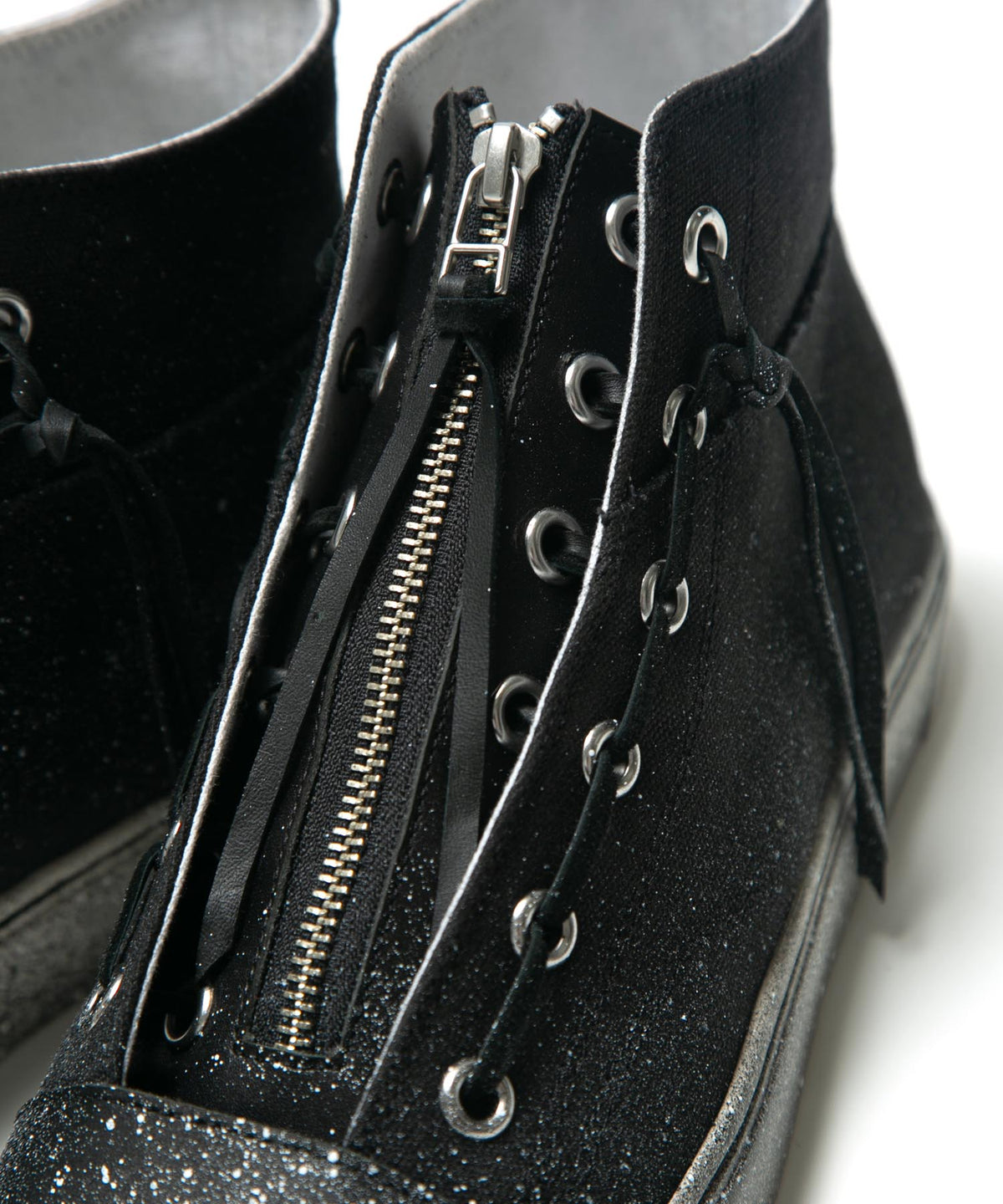 レザージップタン スニーカー BLACK REVOLT 2 / BLACK